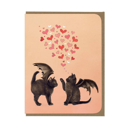 The Love Boop - Bat Kittens - Blank Card   