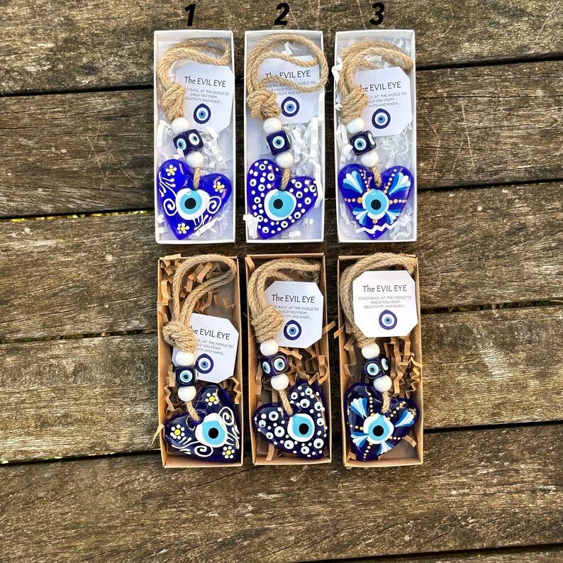 Heart Evil Eye Wall Hanging, Boxed