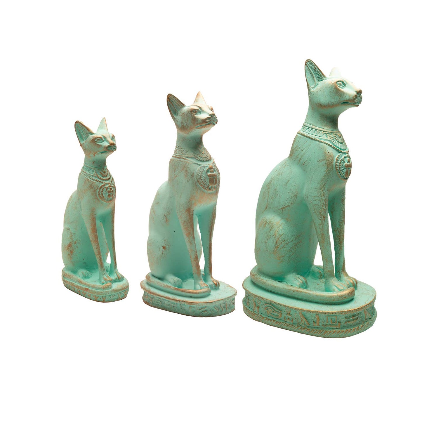 Bastet Cat Statues - Patina: Medium