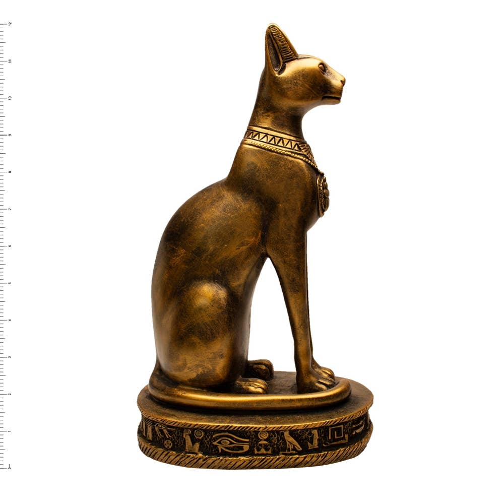 Bastet Cat Bronze Lg - 12"