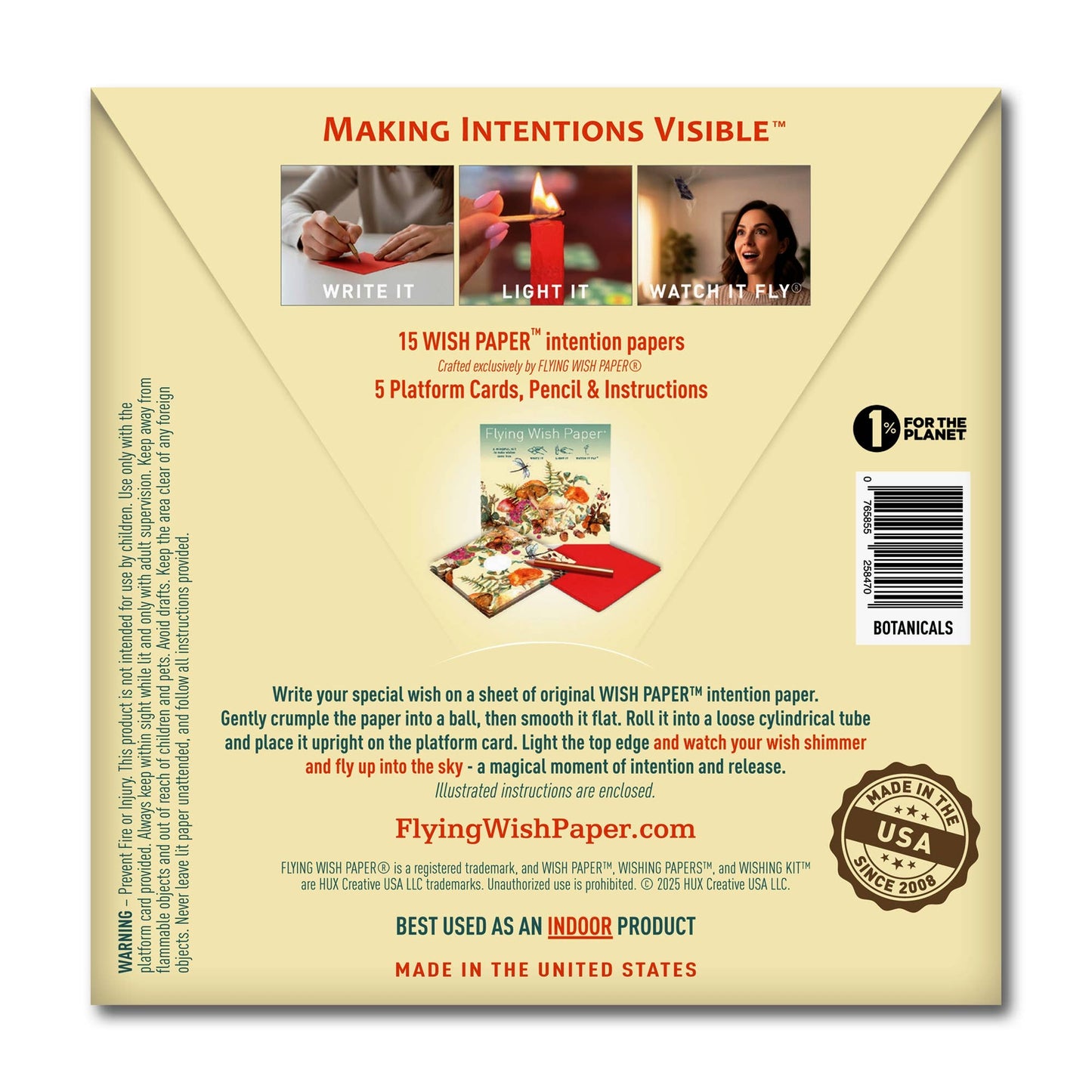 BOTANICALS — Flying Wish Paper® Standard Mini WISHING KIT™