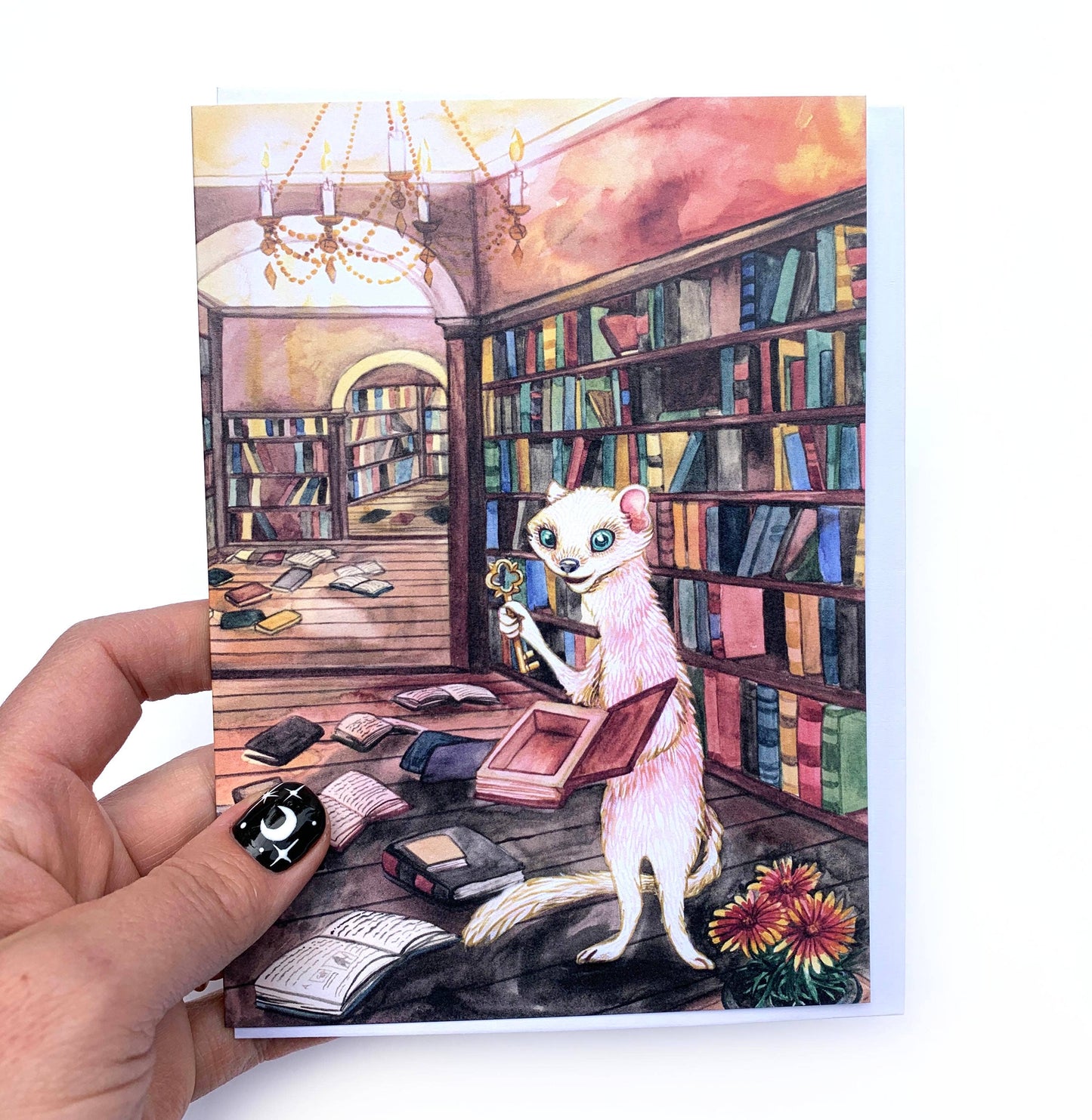 Treasure Seeker Greeting Card Ermine Design