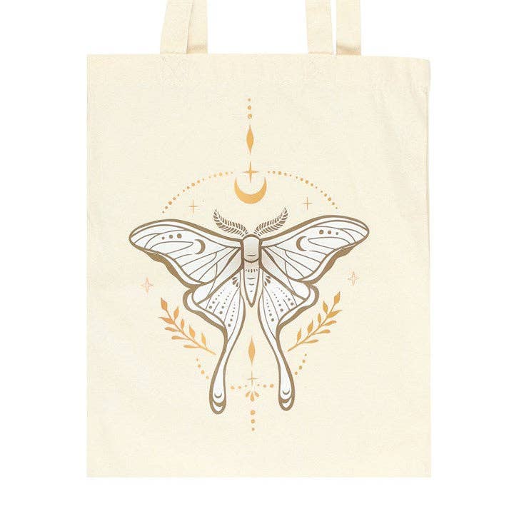 Light Luna Moth Tote Bag (Polycotton)