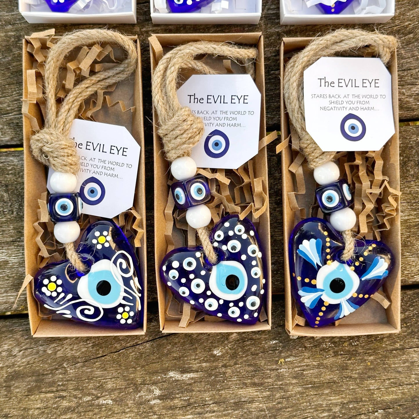 Heart Evil Eye Wall Hanging, Boxed