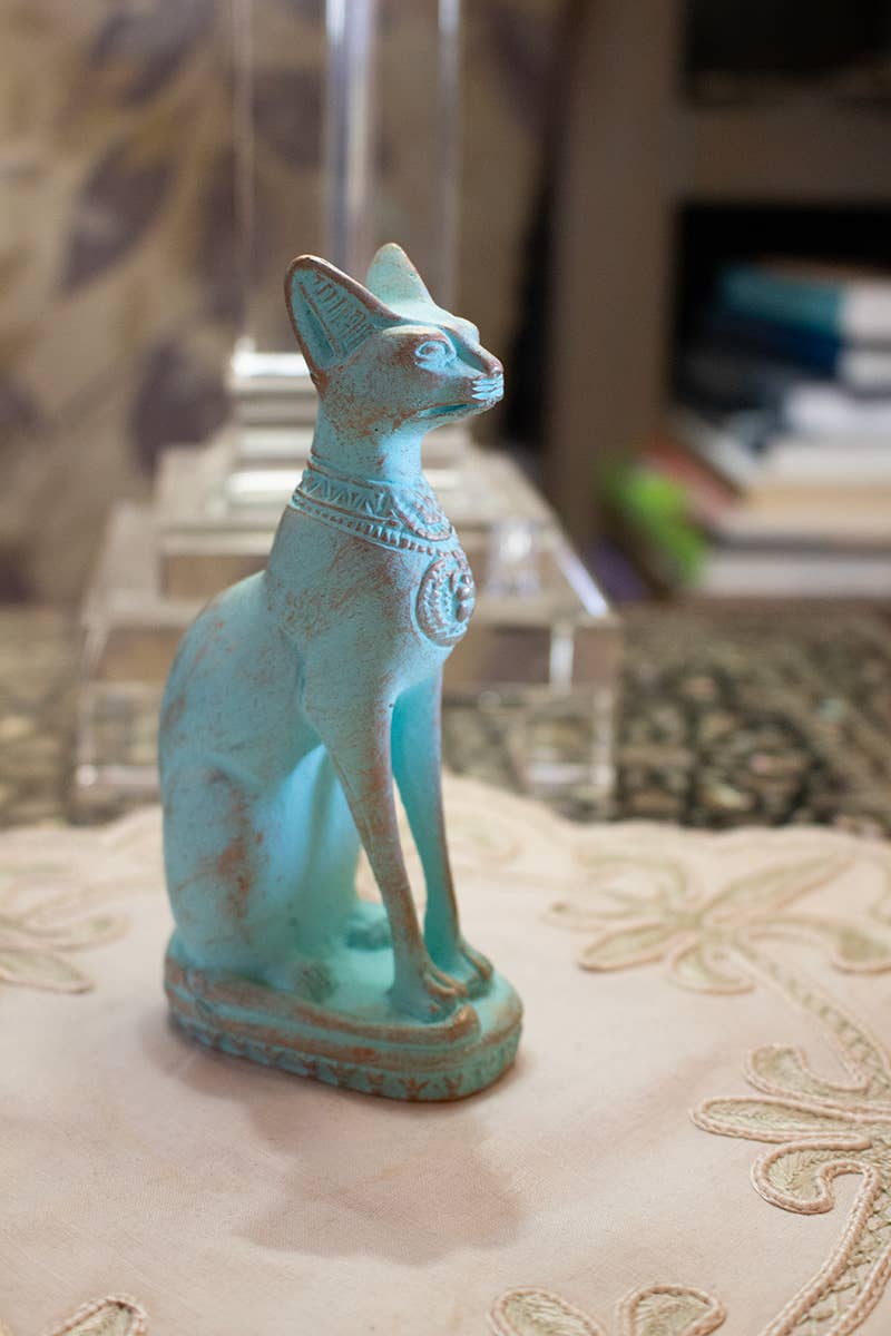 Bastet Cat Statues - Patina: Large