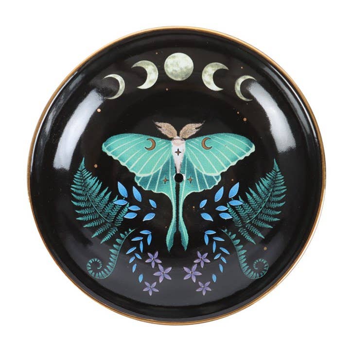 Luna Moth Ceramic Incense Holder Plate