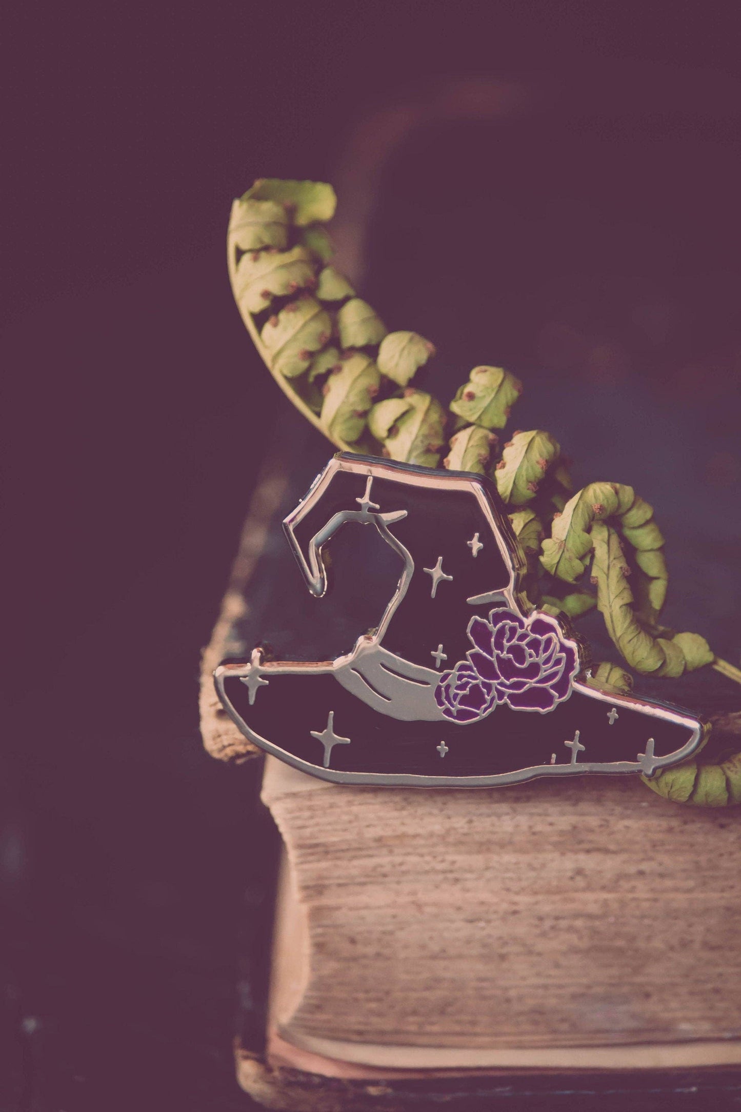 Peony Witch Hat - Enamel Pin