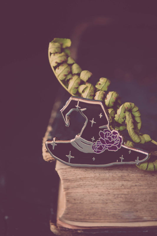 Peony Witch Hat - Enamel Pin