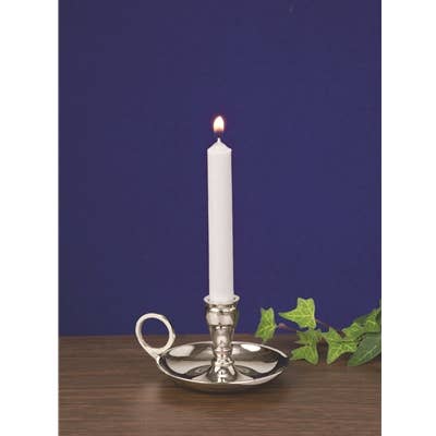 Small Silver Chamberstick for 1/2" Dia. Candles