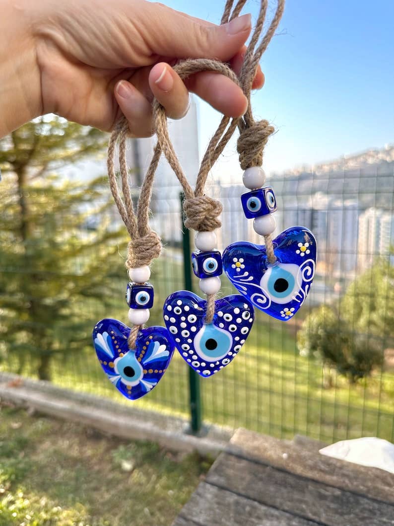 Heart Evil Eye Wall Hanging, Boxed