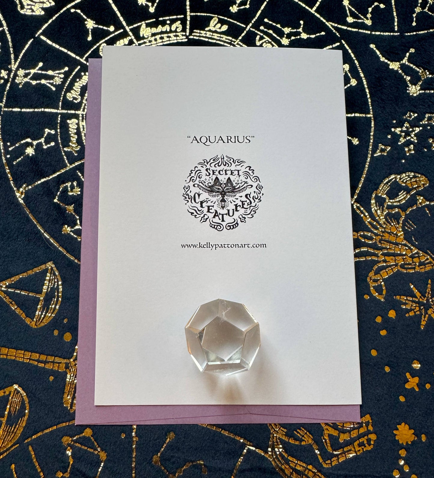 "Aquarius" Zodiac Snake Design , 5" x 7" Greeting Card