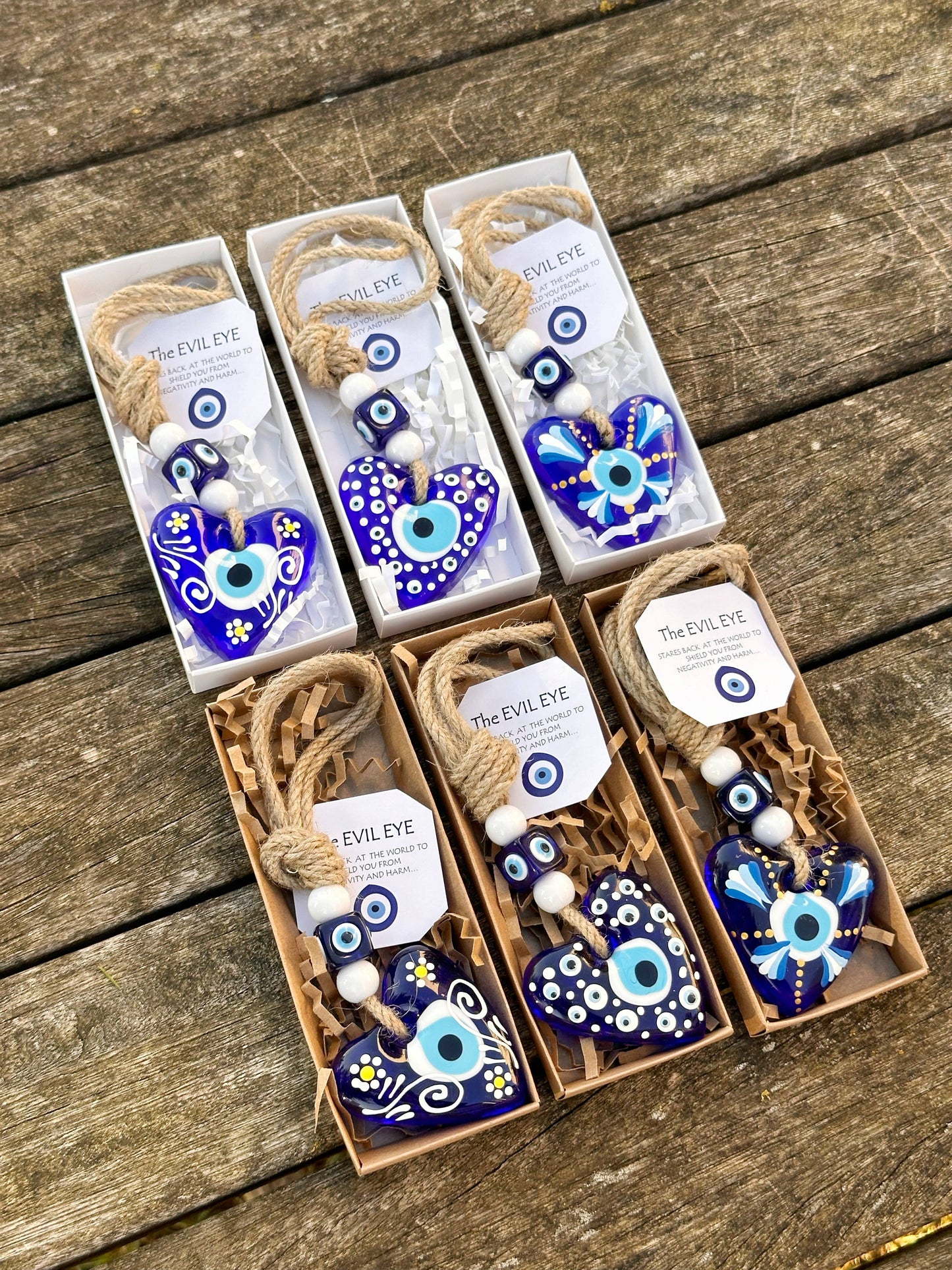 Heart Evil Eye Wall Hanging, Boxed