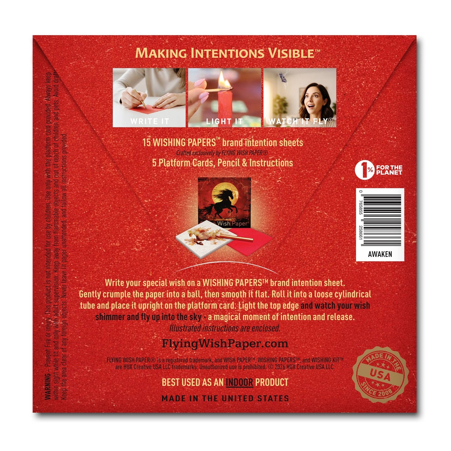     AWAKEN - Flying Wish Paper® Gift Kit, Freedom & Growth