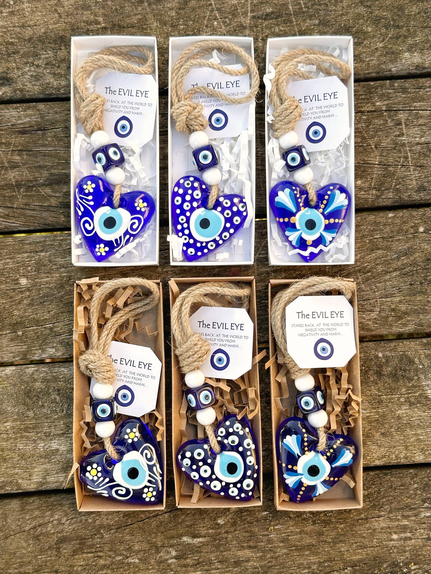 Heart Evil Eye Wall Hanging, Boxed