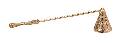 Embossed Floral Pattern Brass Snuffer