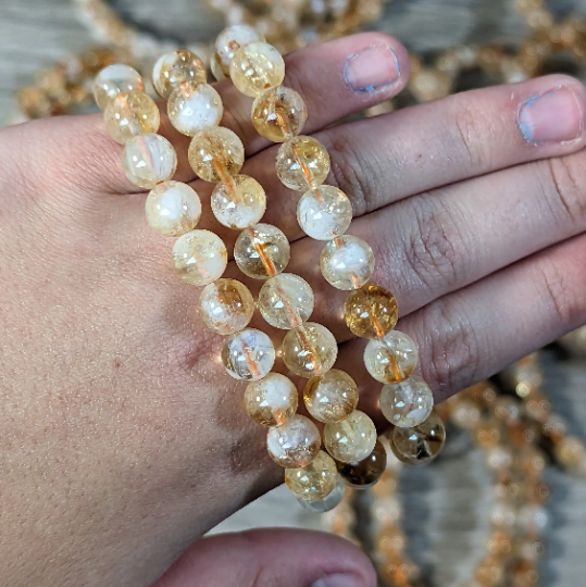 Gemstone 8 mm Round Bracelets: Carnelian A