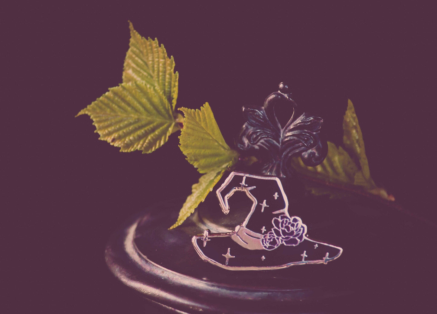 Peony Witch Hat - Enamel Pin
