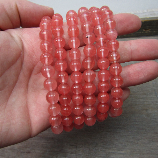 Gemstone 8 mm Round Bracelets: Amethyst