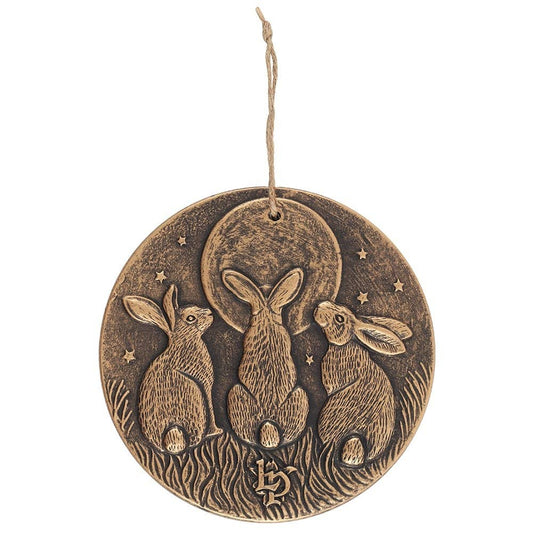 Bronze Terracotta Moon Shadows Plaque by Lisa Parker