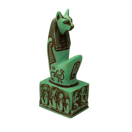 Bastet Kneeling Green - 5"