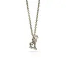 Bastet Cat Pendant, 18" - Antiqued Silver