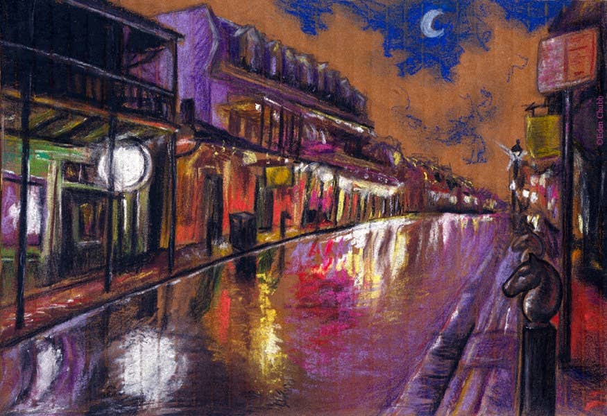 Greeting Card - French Quarter After the Rain